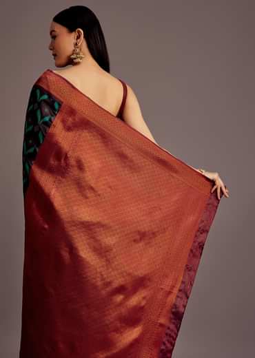 Black Silk Zari Woven Saree