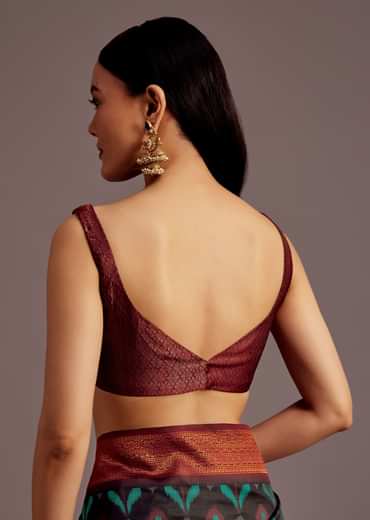 Black Silk Zari Woven Saree