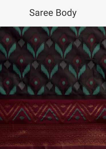 Black Silk Zari Woven Saree