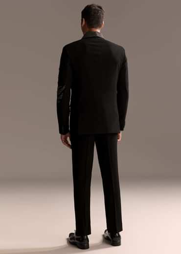 Black Tuxedo For Men With Cut Dana And Beads Embroidery