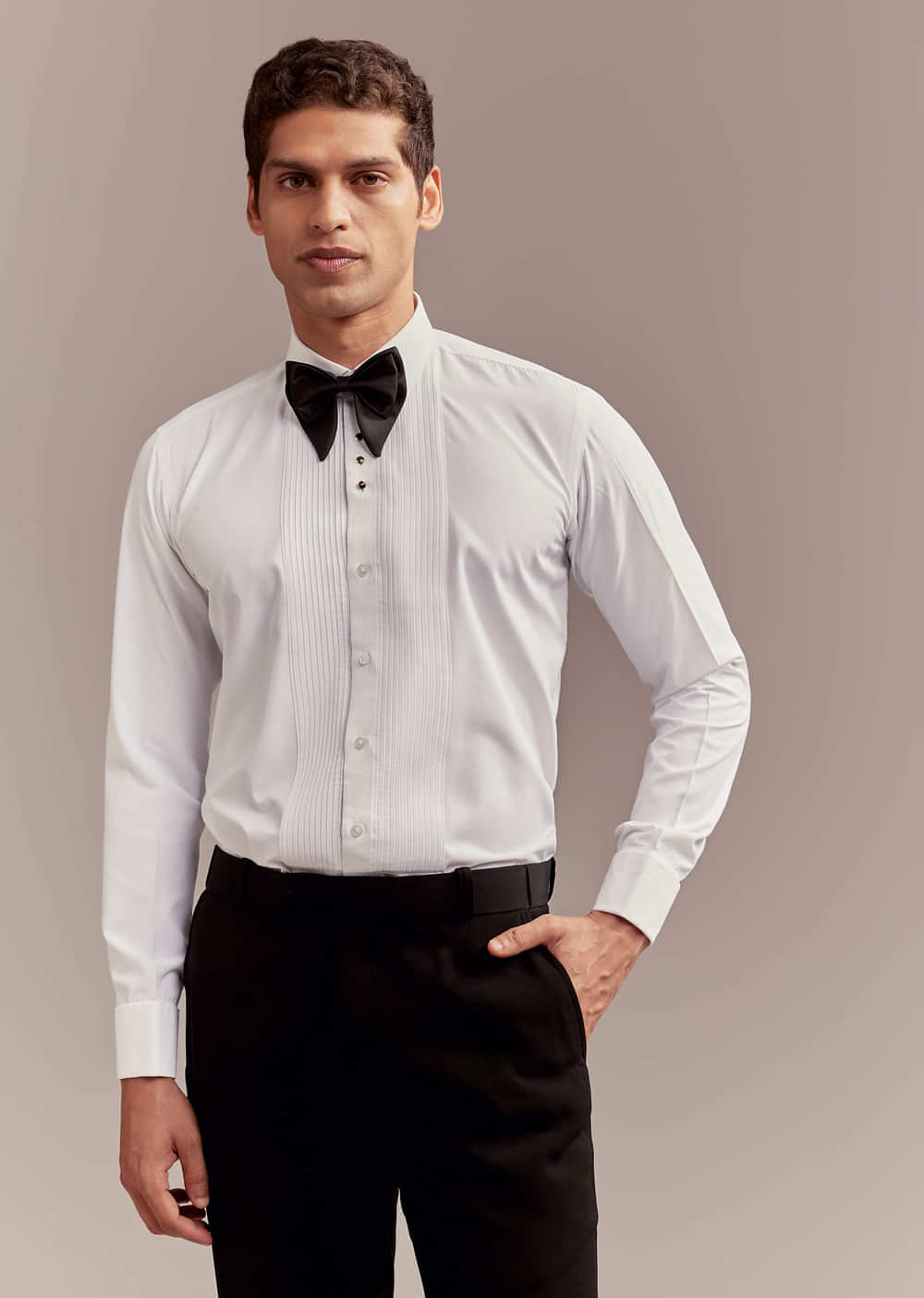 Black Tuxedo For Men With Modern Geometric Beadwork