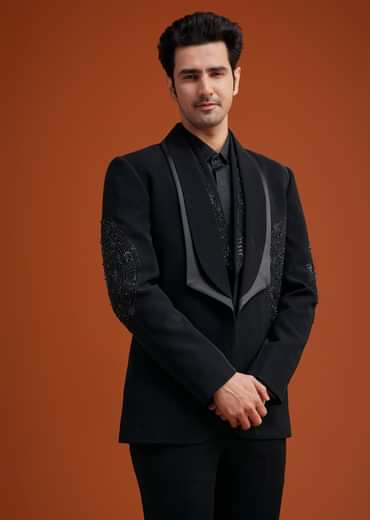 Black Tuxedo With Embroidery