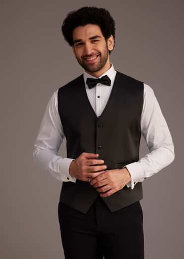 Black Tuxedo With Embellished Swirl Detailing