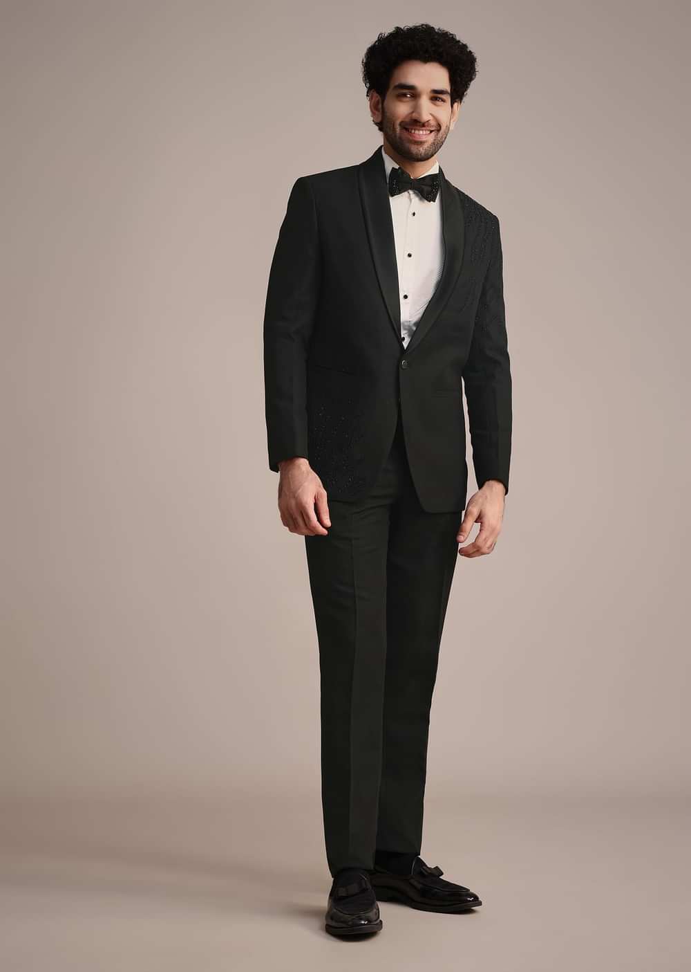 Black Tuxedo With Hand Work