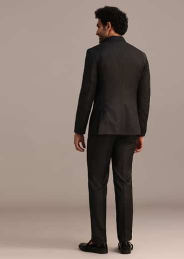 Black Zari Sequin Work Jodhpuri Set