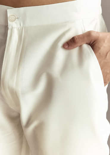 Blue Chanderi Kurta Set