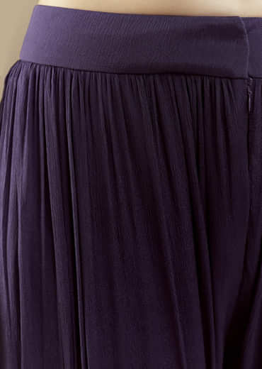 Blue Chinon Silk Sharara Set with Sequin Work