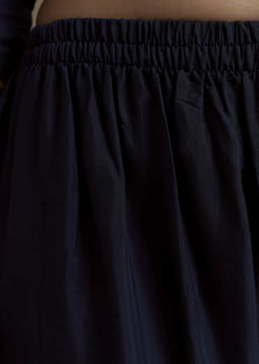 Blue Cotton Foil Mirror Kurta Set with Kalamkari Dupatta