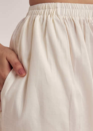 Blue Dola Silk Printed Kurta Dupatta Set With Embroidered Neckline