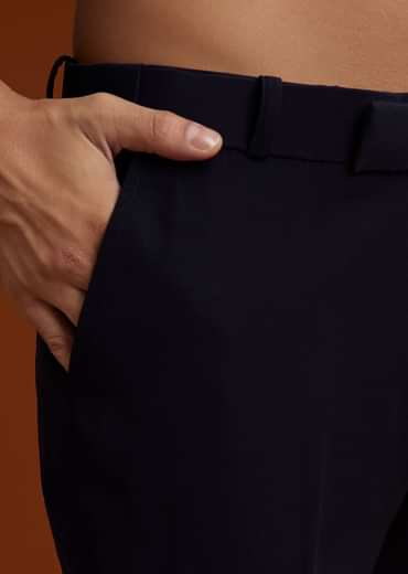 Blue Embroidered Indo Western Jacket Set With Dupatta