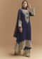 Blue Georgette Kurta Set With Moti And Sequins Work