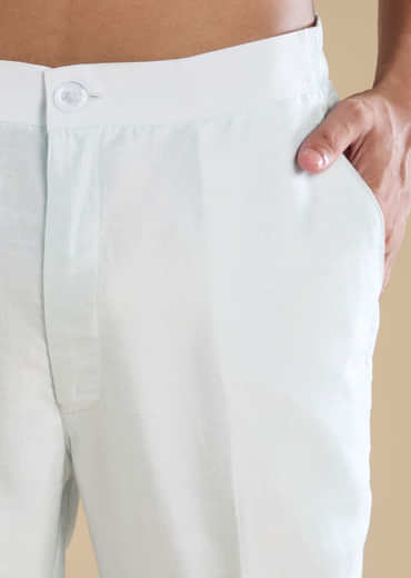 Blue Jacket Kurta Set with Resham Work