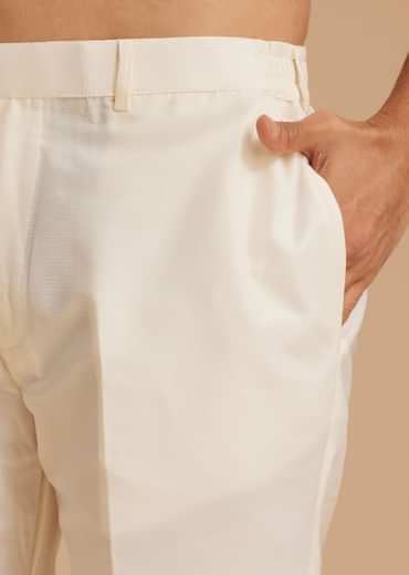 Blue Kurta Jacket Set With Resham Embroidery And Handworked Collar