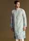 Blue Linen Kurta Set