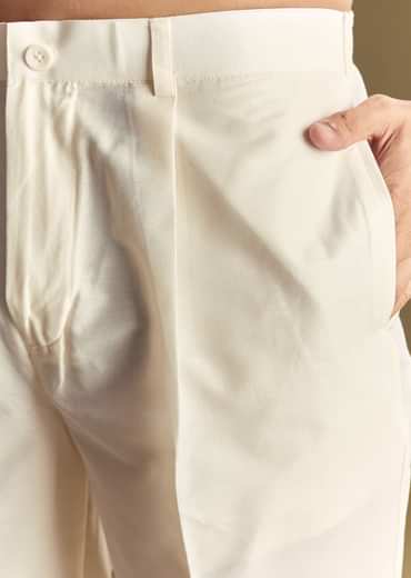 Blue Linen Kurta Set