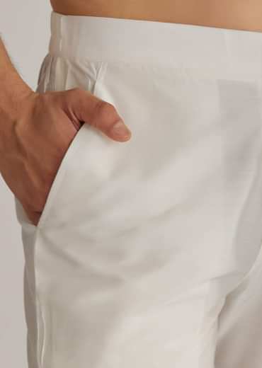 Blue Silk Cutdana Embroidered Kurta Jacket Set