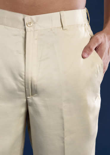 Blue Silk Cutwork Jacket Kurta Set