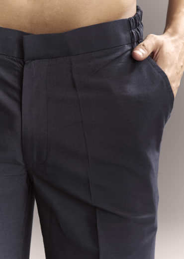 Blue Silk Kurta Jacket Set For Men With Sequins And Zari Embroidery