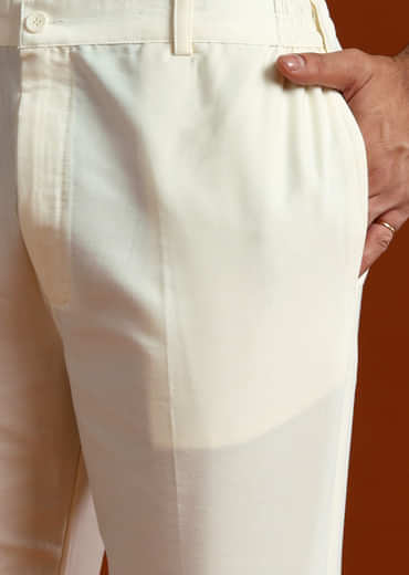 Blue Silk Kurta Set For Men With Zari Work