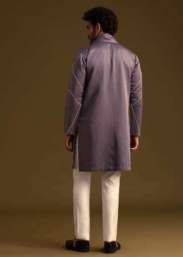 Blue Hand Embroidered Kurta Set Wuth Dupatta