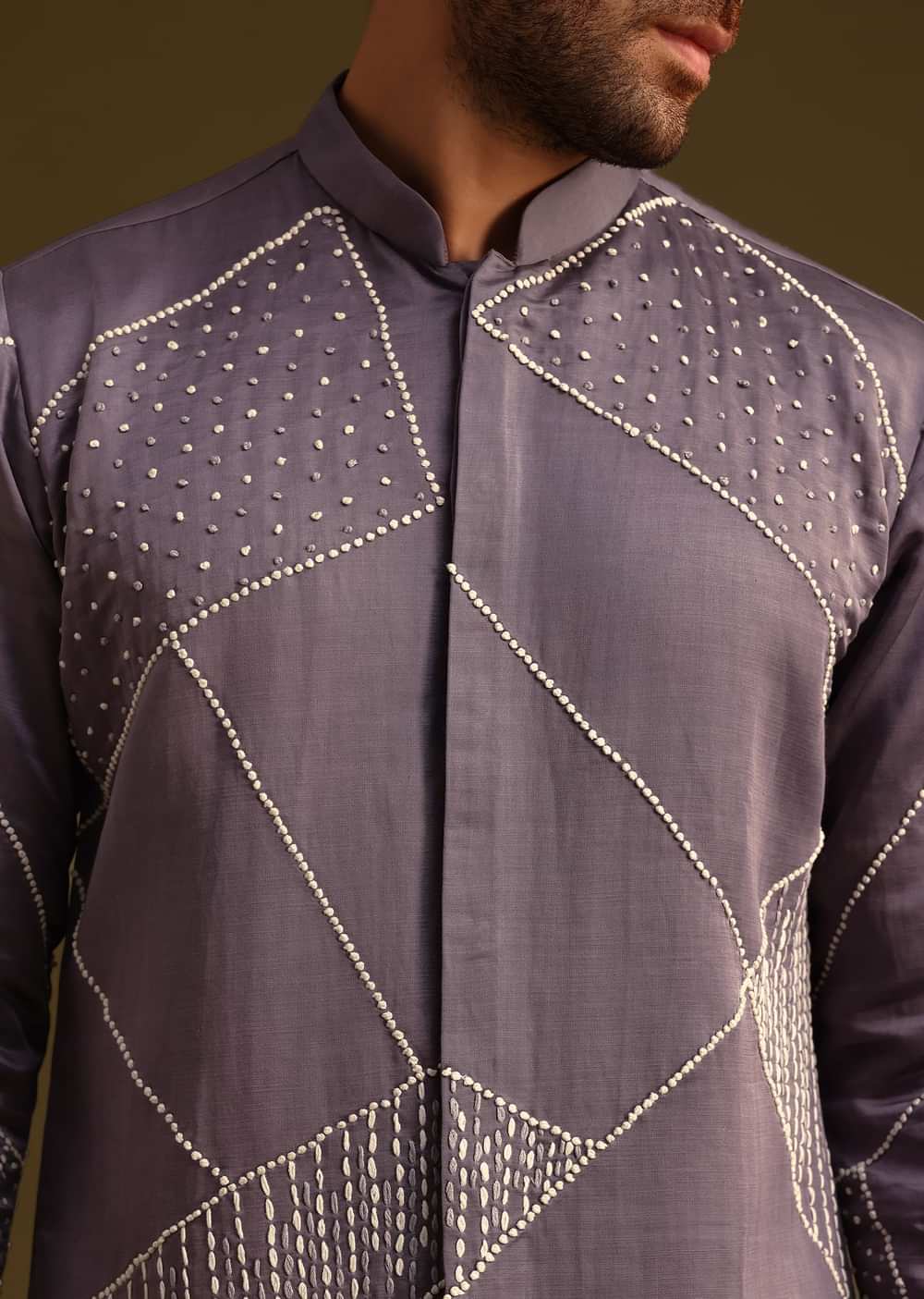 Blue Hand Embroidered Kurta Set Wuth Dupatta