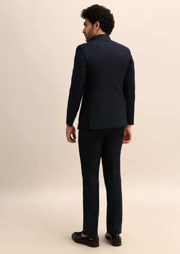 Blue Resham Work Jodhpuri Suit For Men