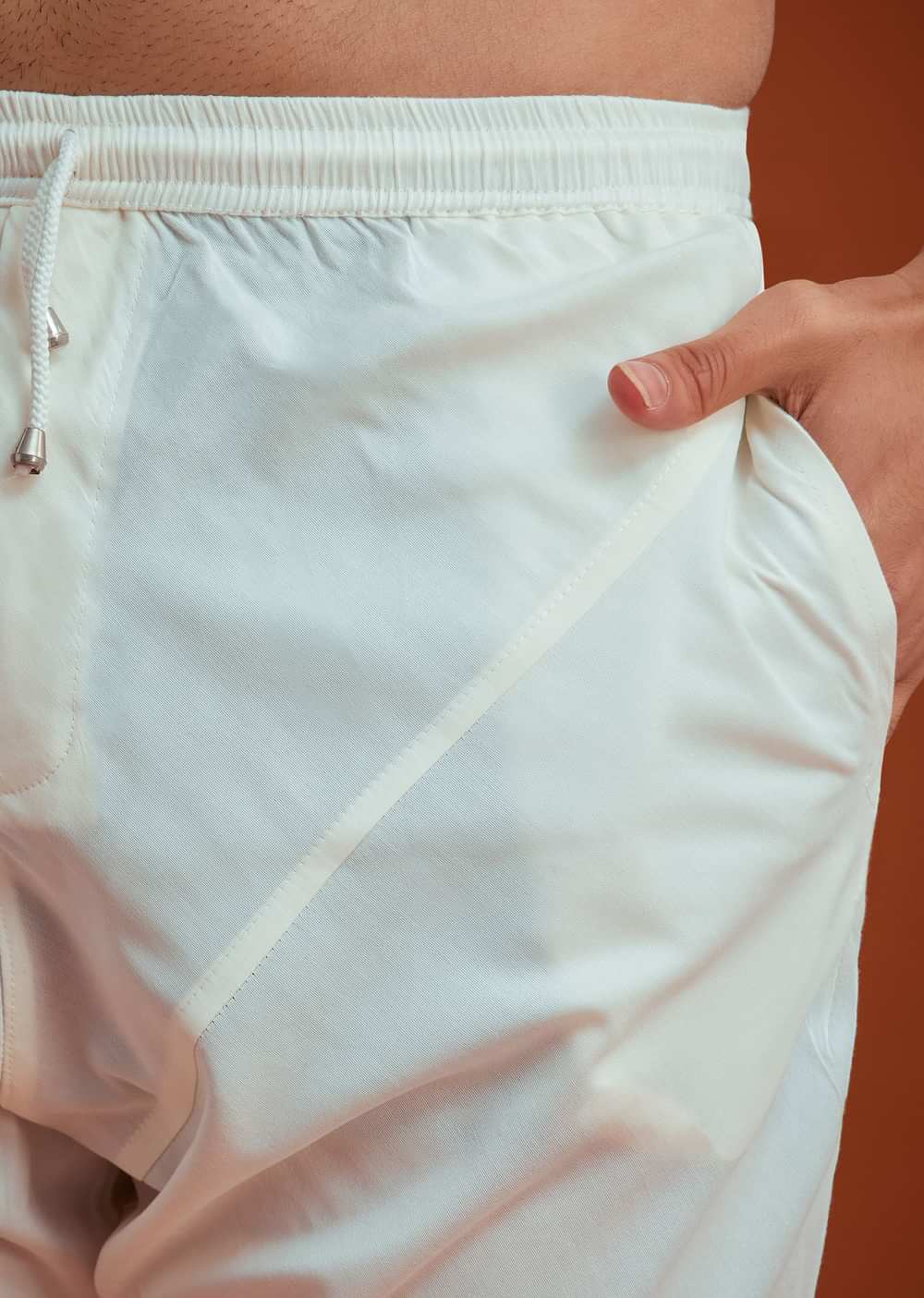 Blue Silk Sherwani Set With Beads Work On Collar