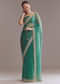 Teal Green Two Tone Tissue Saree With Sequin And Stone Embroidery
