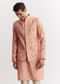 Blush Peach Silk Kurta Jacket Set With Sequins And Moti Detailing