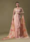 Blush Peach Lehenga With Blouse And Cuff Cape