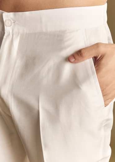 Bold Red Silk Kurta Set With Handcrafted Thread And Sequin Embellishments