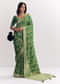 Bottle Green Shaded Dola Silk Saree With Zari Jaal Work