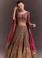 Brick Red Embroidered Lehenga Set