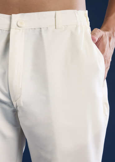 Brown Kantha Work Printed Mens Kurta and Pant Set