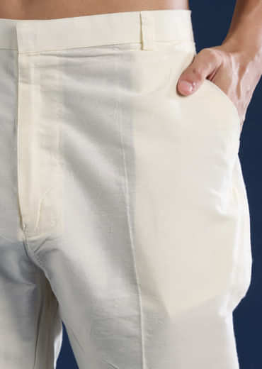 Brown Mens Silk Kurta Set