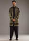Brown Modal Kurta Jacket Set For Men With Hand Block Ajrakh Print
