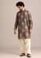 Brown Printed Kurta And Patiala Salwar Set