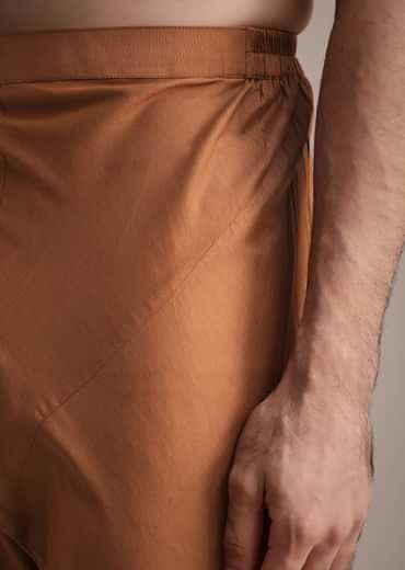 Brown Zari Embroidered Sherwani Suit With Mandarin Collar