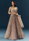 Champagne Gold Organza Bridesmaid Lehenga With Heavy Embroidery