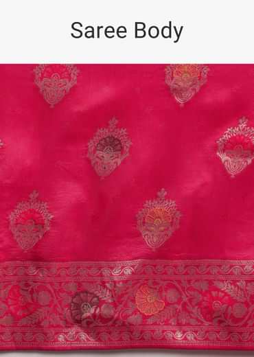 Classic Red Dola Silk Saree With Zari Detailing
