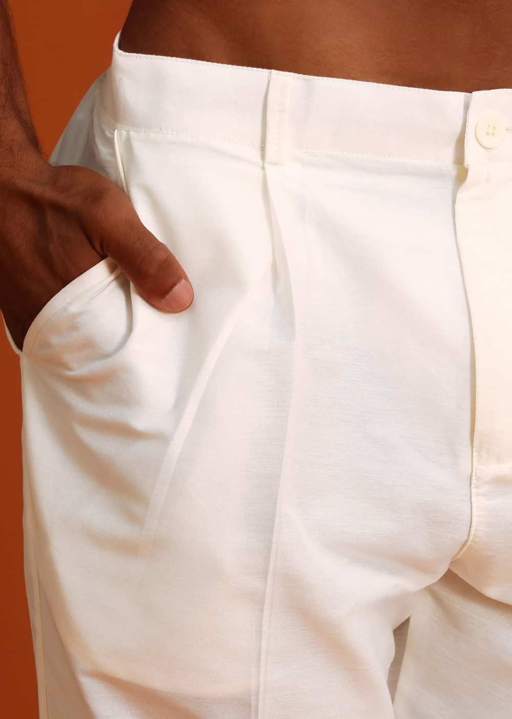 Cobalt Blue Printed Silk Kurta And Pant Set