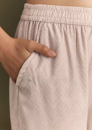 Cream Cotton Block Print Kurta Pant With Dupatta