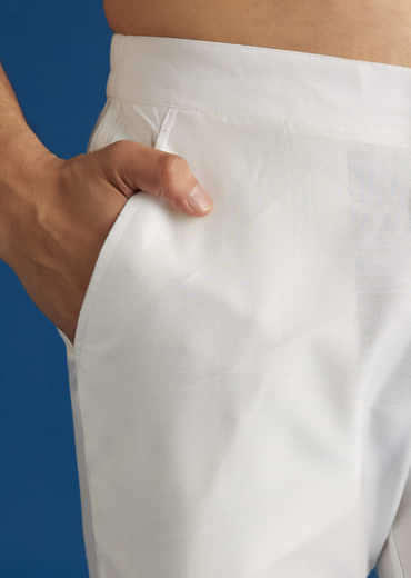 Cream Silk Floral Resham Embroidered Kurta Set