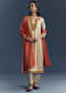 Cream Silk Kurta Set With Delicate Resham Work