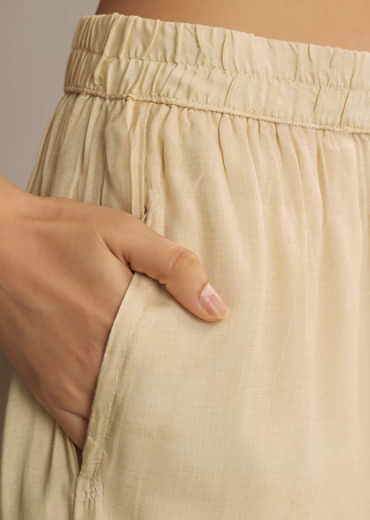 Cream White Banarasi Georgette Palazzo Suit