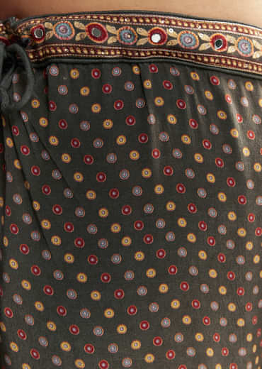 Dark Green Printed Sharara Set