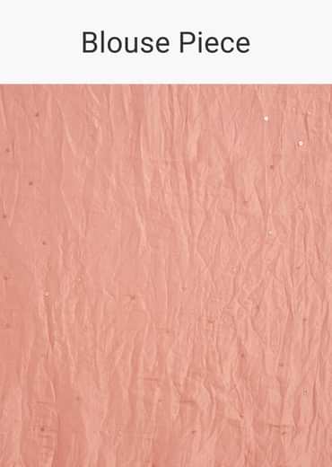 Dark Peach Crushed Tissue Embroidered Saree With Scallop Border