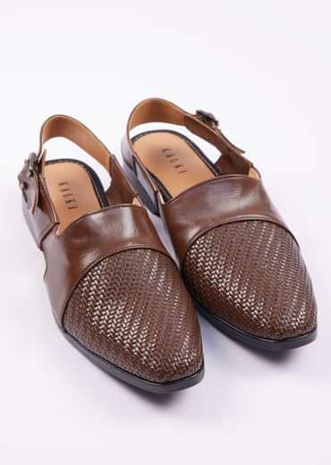 Dark Brown Ethnic Juttis For Men