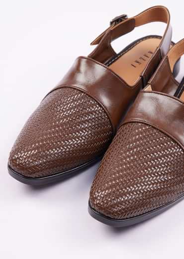 Dark Brown Ethnic Juttis For Men