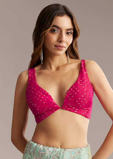 Dusky Blue Jacquard Saree With Mirror And Cutdana Embroidery